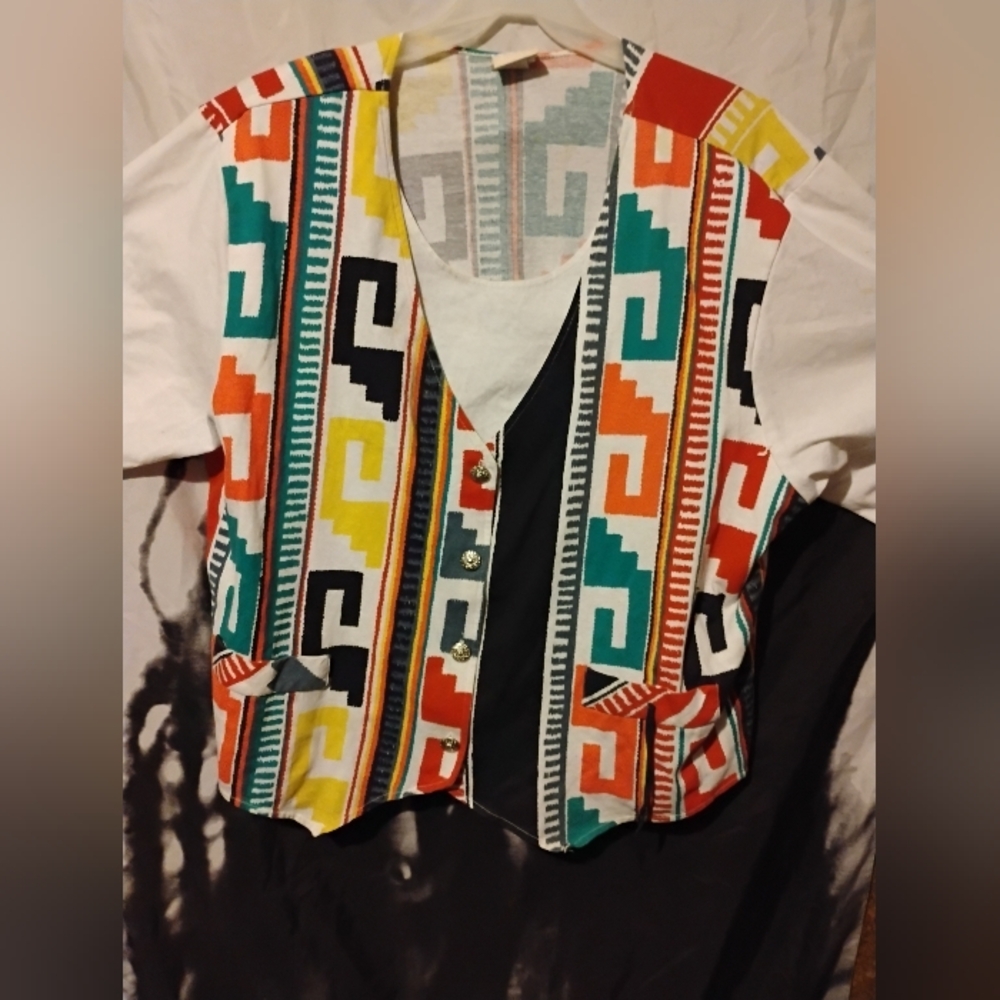 Colorful Vintage Southwestern Style Vest